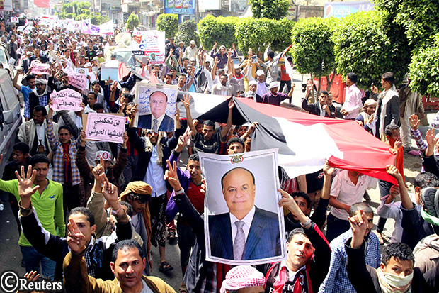 تنامي المظاهرات المؤيدة للرئيس هادي