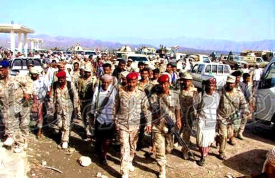 اللواء الصبيحي بجولة تفقدية في النقاط التابعة للجيش من منطقة العند
