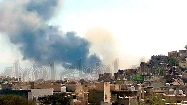 قصف  معسكر الجرباء التابع  للواء 33 مدرع