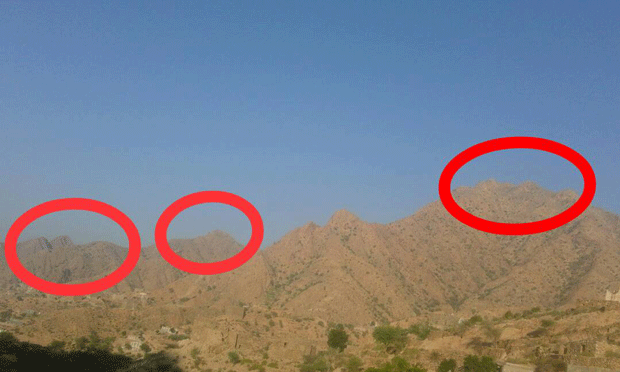 مواقع تمركز الميليشيا الدائرة الاولى في قمة جبل الركيزة