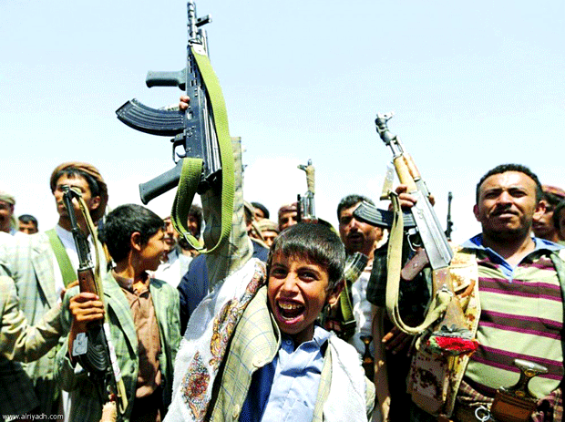الحوثي جند الاطفال لاغراض عسكرية وتخلى عن الانسانية