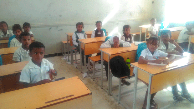 صورة للطلاب مدرسة النصر للتعليم الاساسي بالشيخ سالم بأبين