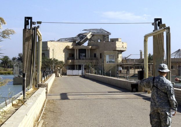  القصر الذي سجن فيه صدام اثناء جلسات المحاكمة 