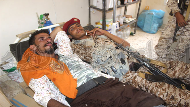 جنود مصابين من الشرطة العسكرية