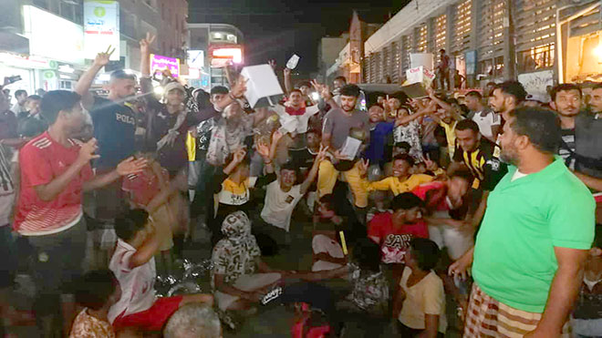 تظاهرات ليلية بعدن احتجاجا على قطع المياه