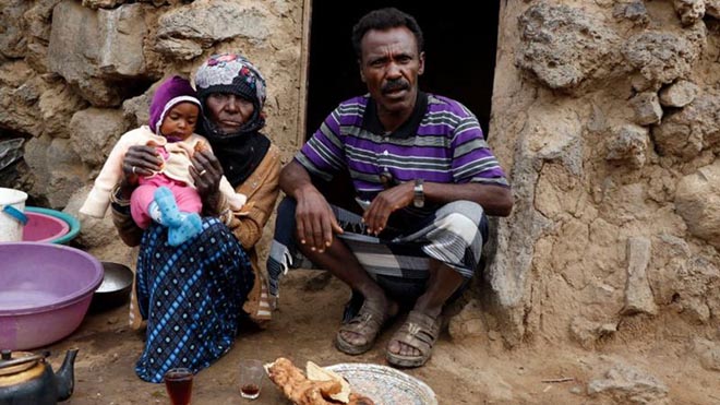 عائلة يمنية شردتها الحرب