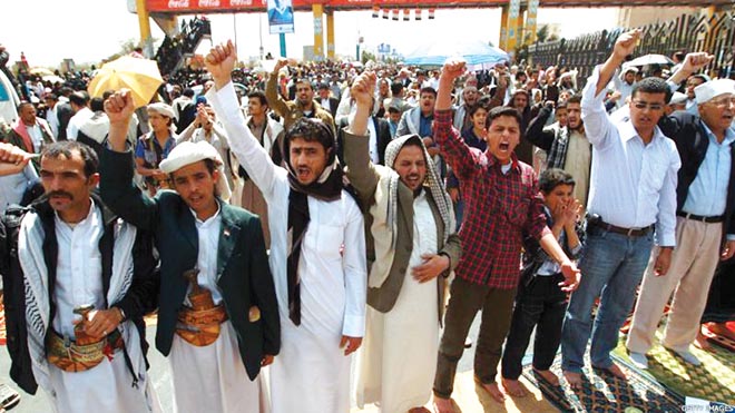 شهد اليمن مظاهرات عارمة ضد حكم علي عبد الله صالح
