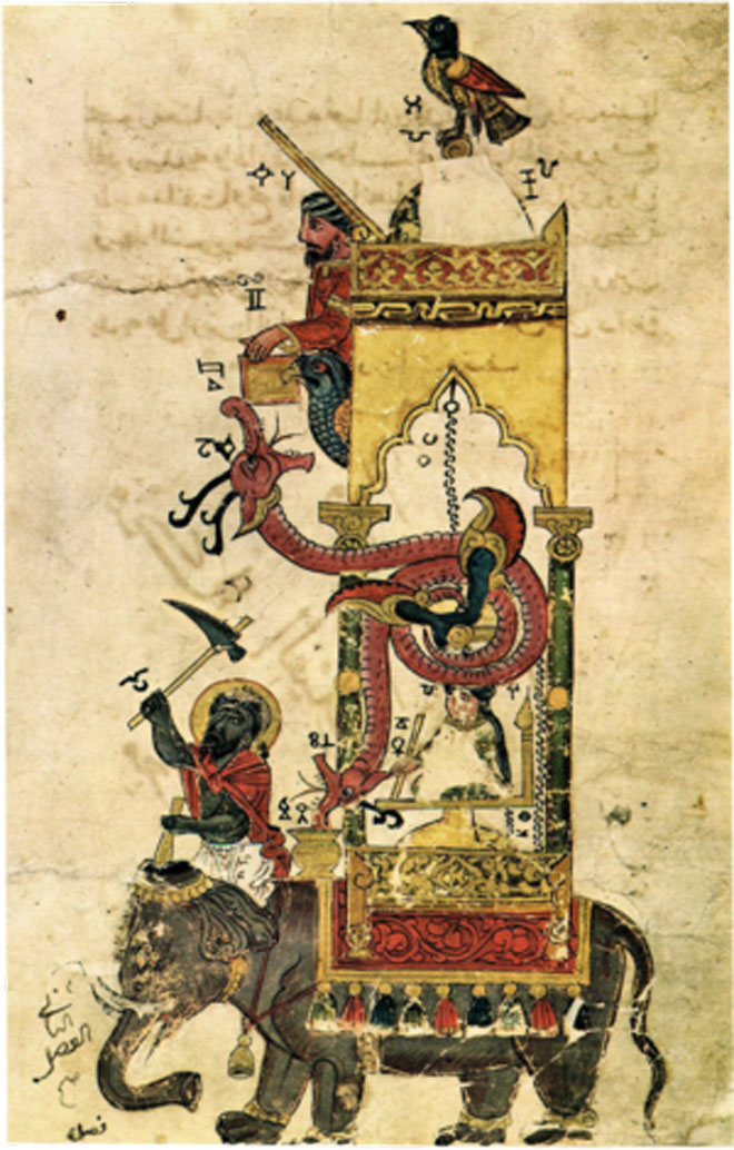 (ساعة الفيل) من مخطوطة للجزري