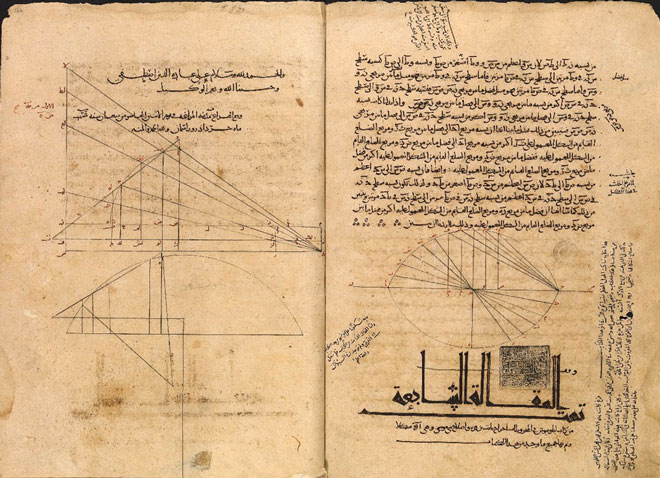 صورة من ترجمات ثابت بن قرة لاعمال ابولونيوس في هندسة المخروطيات