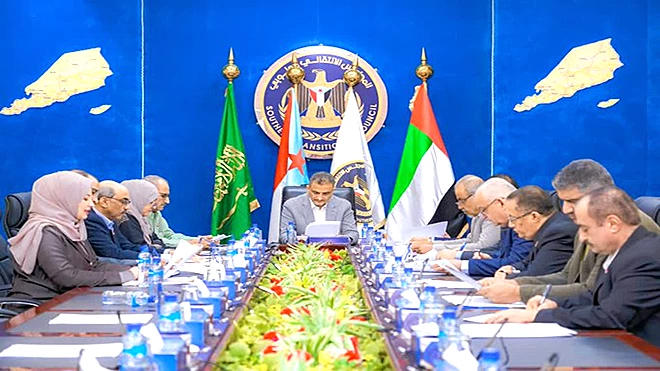 اجتماع هيئة رئاسة الانتقالي أمس في العاصمة عدن