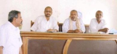 هيئة المحكمة اثناء انعقاد الجلسة امس هيئة المحكمة اثناء انعقاد الجلسة امس