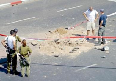 موقع سقوط الصاروخ في ايلات موقع سقوط الصاروخ في ايلات