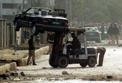 موقع الحادث الذي تعرض له الرئيس الباكستاني برويز مشرف عام 2003