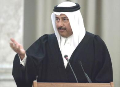 محامي صدام حسين وزير العدل القطري السابق نجيب النعيمي