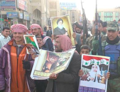 الشيعة يحتفلون بالفوز بالمرتبة الاولى في الانتخابات
