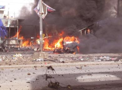 انفجار سيارة مفخخة في بعقوبة انفجار سيارة مفخخة في بعقوبة