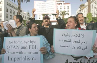 حقوقيون مغاربة يتظاهرون يوم امس الاول