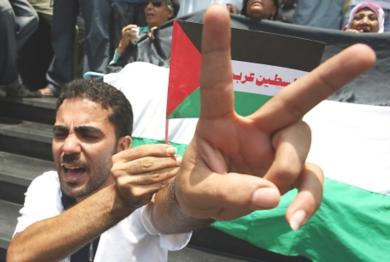 تظاهرات على العدوان الاسرائيلي في قطاع غزة