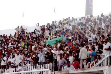 جمهور رائع ساند نصر الضالع في المباراة جمهور رائع ساند نصر الضالع في المباراة