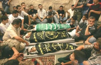 تشييع جثامين شهداء فلسطينيين