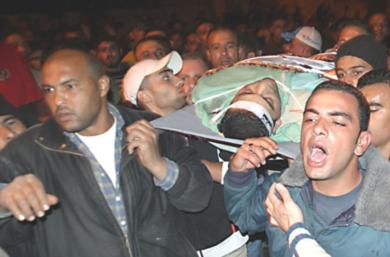 اثناء تشييع احد القتلى
