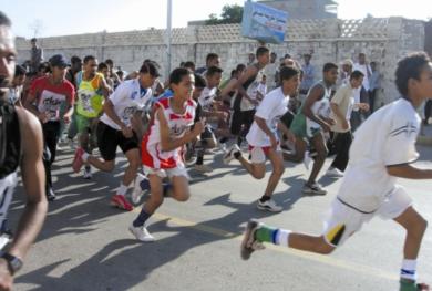 لحظة انطلاق السباق