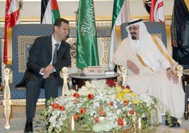 العاهل السعودي الملك عبدالله بن عبد العزيز مع الرئيس السوري بشار الأسد