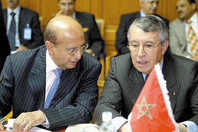 وزير الخارجية د. أبوبكر القربي يتحدث إلى نظيره المغربي أمس وزير الخارجية د. أبوبكر القربي يتحدث إلى نظيره المغربي أمس