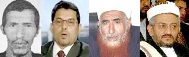 القاضي حمود الهتار والشيخ عبدالمجيد الزنداني و عبدالملك الحوثي وعبدالله الرزامي القاضي حمود الهتار والشيخ عبدالمجيد الزنداني و عبدالملك الحوثي وعبدالله الرزامي