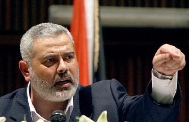 رئيس الوزراء الفلسطيني المقال اسماعيل هنية