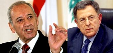 رئيس مجلس الوزراء اللبناني فؤاد السنيورة ورئيس مجلس النواب نبيه بري رئيس مجلس الوزراء اللبناني فؤاد السنيورة ورئيس مجلس النواب نبيه بري
