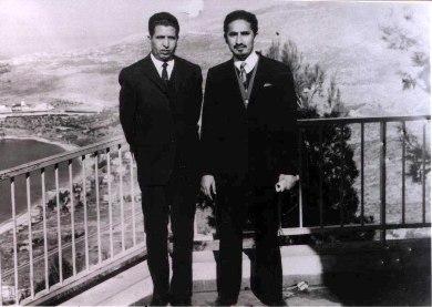 الشيخ عبد الله والفريق حسن العمري عام 1972 في القاهرة الشيخ عبد الله والفريق حسن العمري عام 1972 في القاهرة