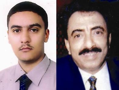 من اليمين الشيخ أحمد محمد شمسان و صدام محمود الدبعي من اليمين الشيخ أحمد محمد شمسان و صدام محمود الدبعي