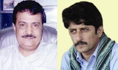 من اليمين أحمد عمر بن فريد و علي منصر من اليمين أحمد عمر بن فريد و علي منصر