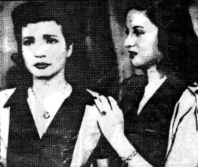 فاتن حمامة وشادية في (أشكي لمين) 1951 فاتن حمامة وشادية في (أشكي لمين) 1951