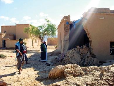 بيت انهارت أجزاء منه في منطقة دهر بيت انهارت أجزاء منه في منطقة دهر
