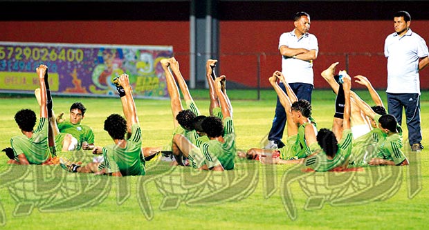 جانب من التدريبات للمنتخب اليمني للشباب