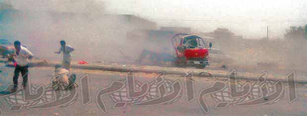 لحظة انفجار العبوة الناسفة