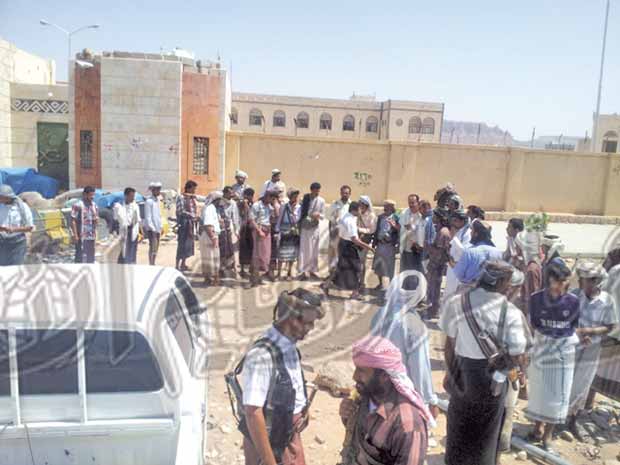 تظاهرة لأهالي مديريات شبوة