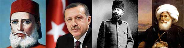 محمد علي باشا و جمال باشا و رجب طيب أردوغان و إبراهيم باشا محمد علي باشا و جمال باشا و رجب طيب أردوغان و إبراهيم باشا