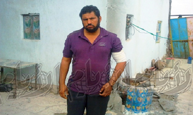 مواطن يشكو من تدمير منزله بمنطقة سناح بالضالع