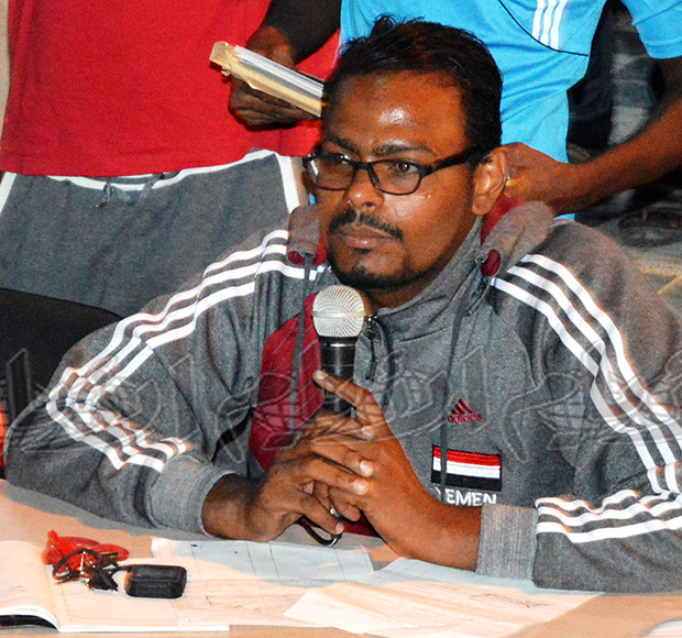 مأمون منصر مدرب المنتخب الوطني ونادي شمسان للملاكمة 