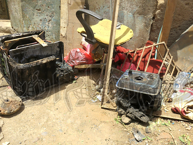 الحريق يتلف بعض الاجهزة الكهربائية الحريق يتلف بعض الاجهزة الكهربائية