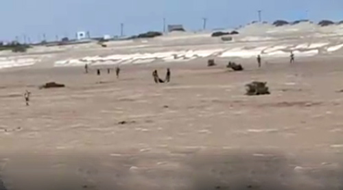 خلال الاشتباكات في محيط ملعب 22 مايو خلال الاشتباكات في محيط ملعب 22 مايو