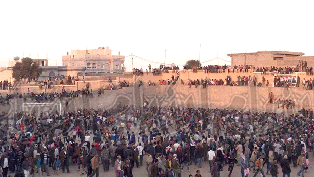 الجماهير بعد انتهاء المباراة الجماهير بعد انتهاء المباراة