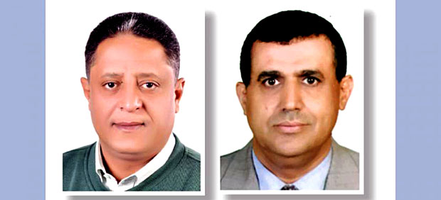 فهد العريقي رئيس مجلس أعيان الجالية اليمنية بمصر وبليغ المخلافي
المستشار الإعلامي للسفارة اليمنية بمصر