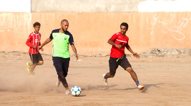 جانب من التدريبات للفريق