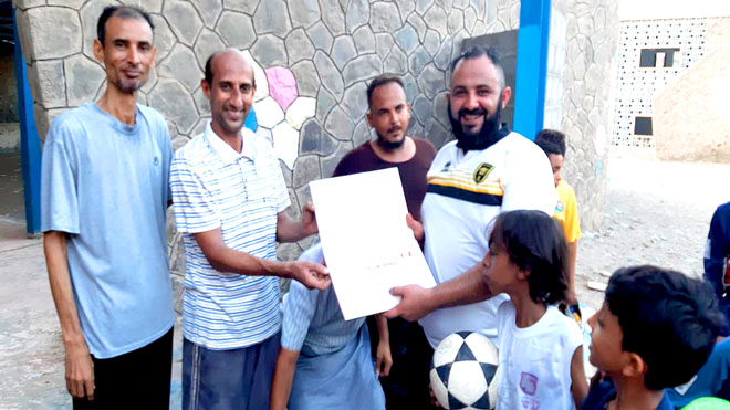 أثناء تكريم الكابتن صلاح المنصوب أثناء تكريم الكابتن صلاح المنصوب