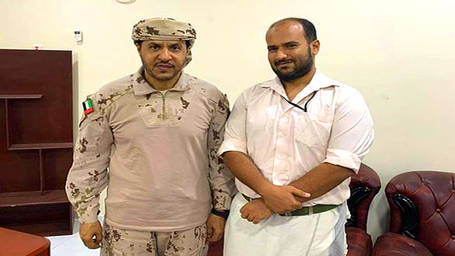 ابن الشهيد الهتاري و أبو محمد راشد الغفلي قائد قوات التحالف ابن الشهيد الهتاري و أبو محمد راشد الغفلي قائد قوات التحالف
