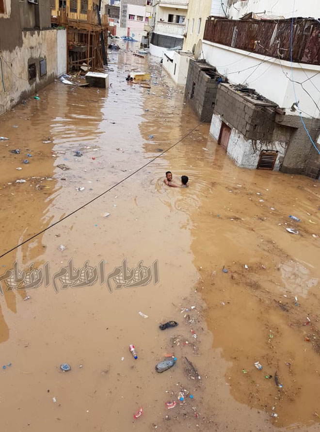 مظهر حي المرسابة عند السيول مظهر حي المرسابة عند السيول